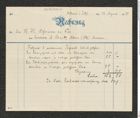 Nachlass Franz Steindachner, Brief und Beilage (Rechnung) vonR. Schmitt an Franz Steindachner (12.08.1909), Inv.Nr. 458.01, Seite 1